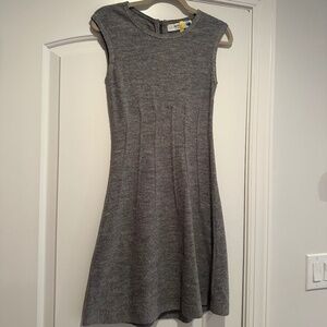 Anthropologie Grey Sweater Dress with Zip Back